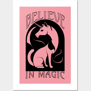 Believe in Magic - Unicorncat Posters and Art